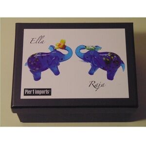 Beautiful hand blown glass elephants Ella and Raja